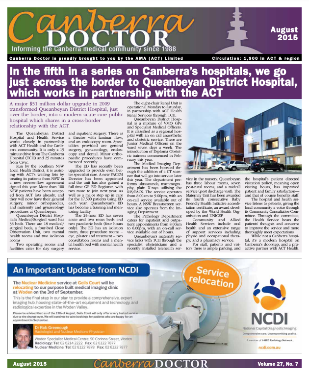 August 2015 Australian Medical Association